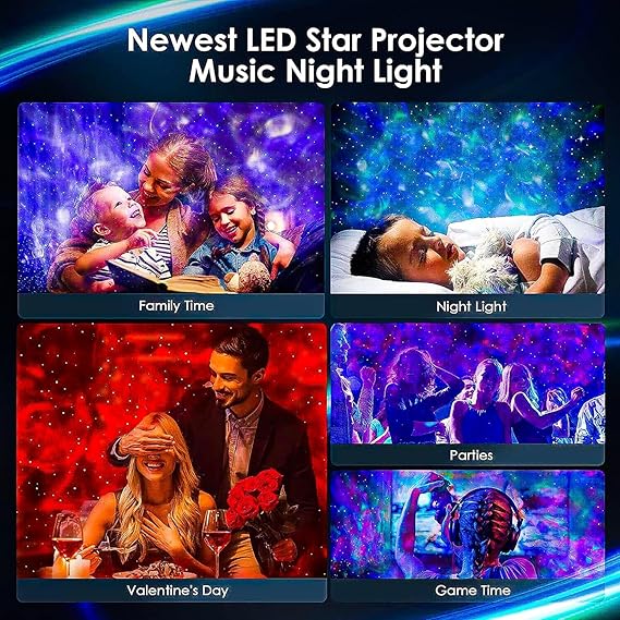 Galaxy Star Projector with Bluetooth Music Speaker